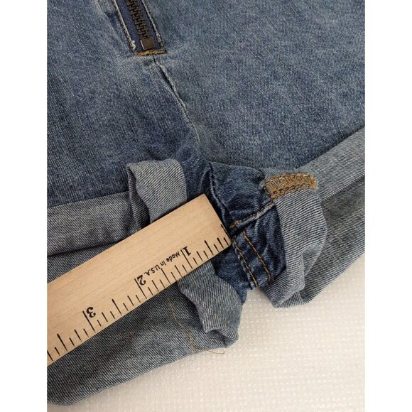 RVCA Valley Jean Shorts Womens 27 Blue Denim Exposed Zipper Festival Beach - Picture 12 of 12